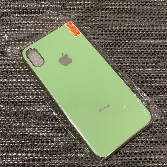 New Glossy Silicone case iPhone XSMax Green + Gift - Picture 2 of 6